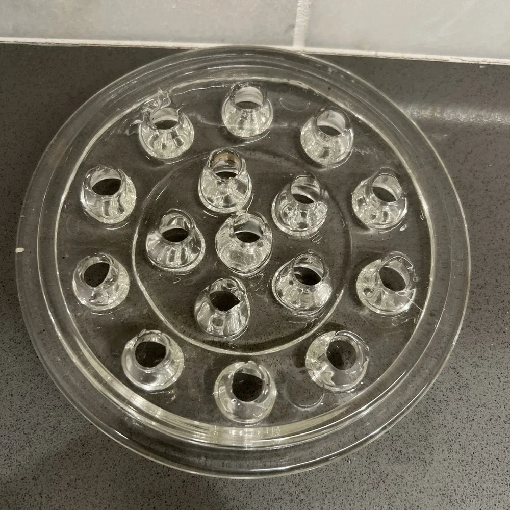 Large Crystal Frog Insertsp with 16 Holes for your Flower Arrangements